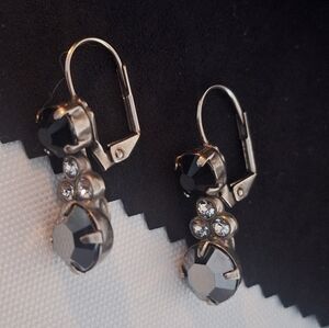 Sorrelli Black and Silver Crystal Earrings